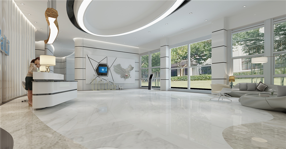 上海12000平办公楼室内设计效果图