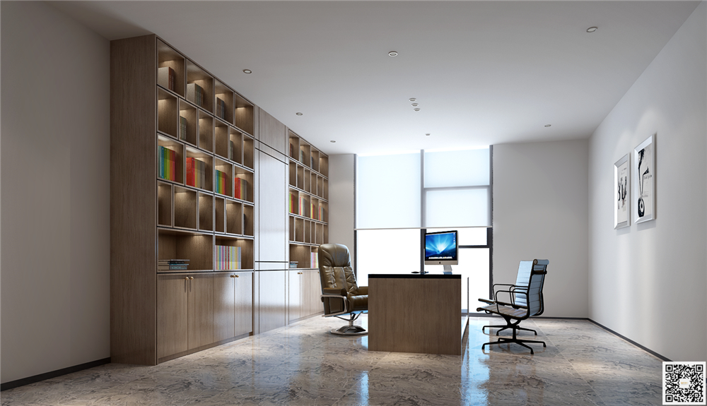 郑州1000平方新中式办公室装修设计