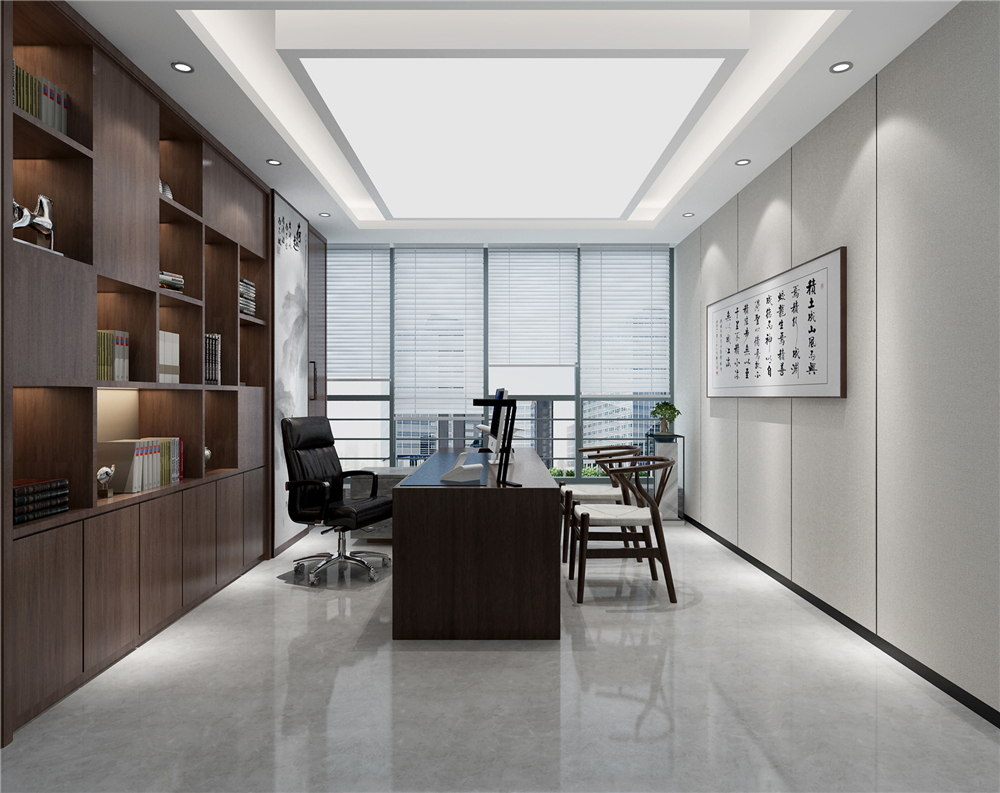 郑州380平新中式办公室装修效果图