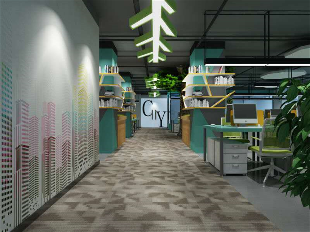 郑州创远科技公司办公室装修设计