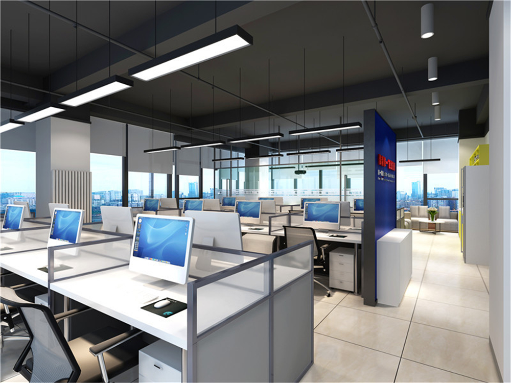北京210平科技公司办公室装修效果图