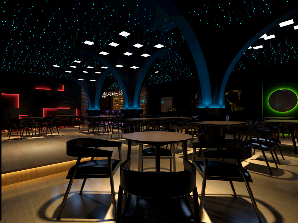 郑州300平方黑蔓小酒吧装修设计效果图