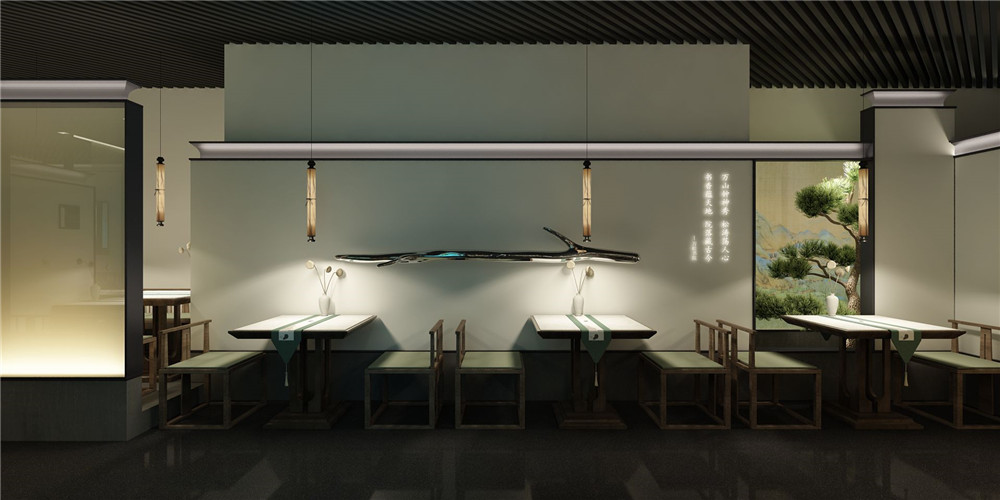 800平方新中式会所餐饮设计效果