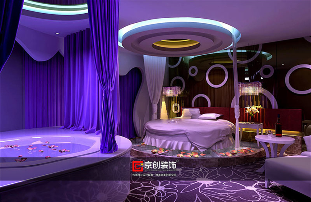 郑州2600平方致青春主题酒店设计效果图
