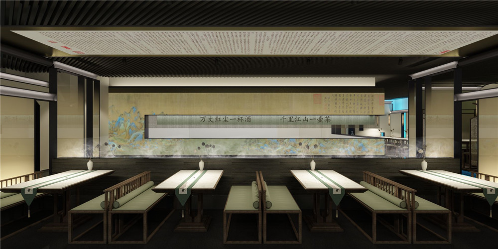800平方新中式会所餐饮设计效果