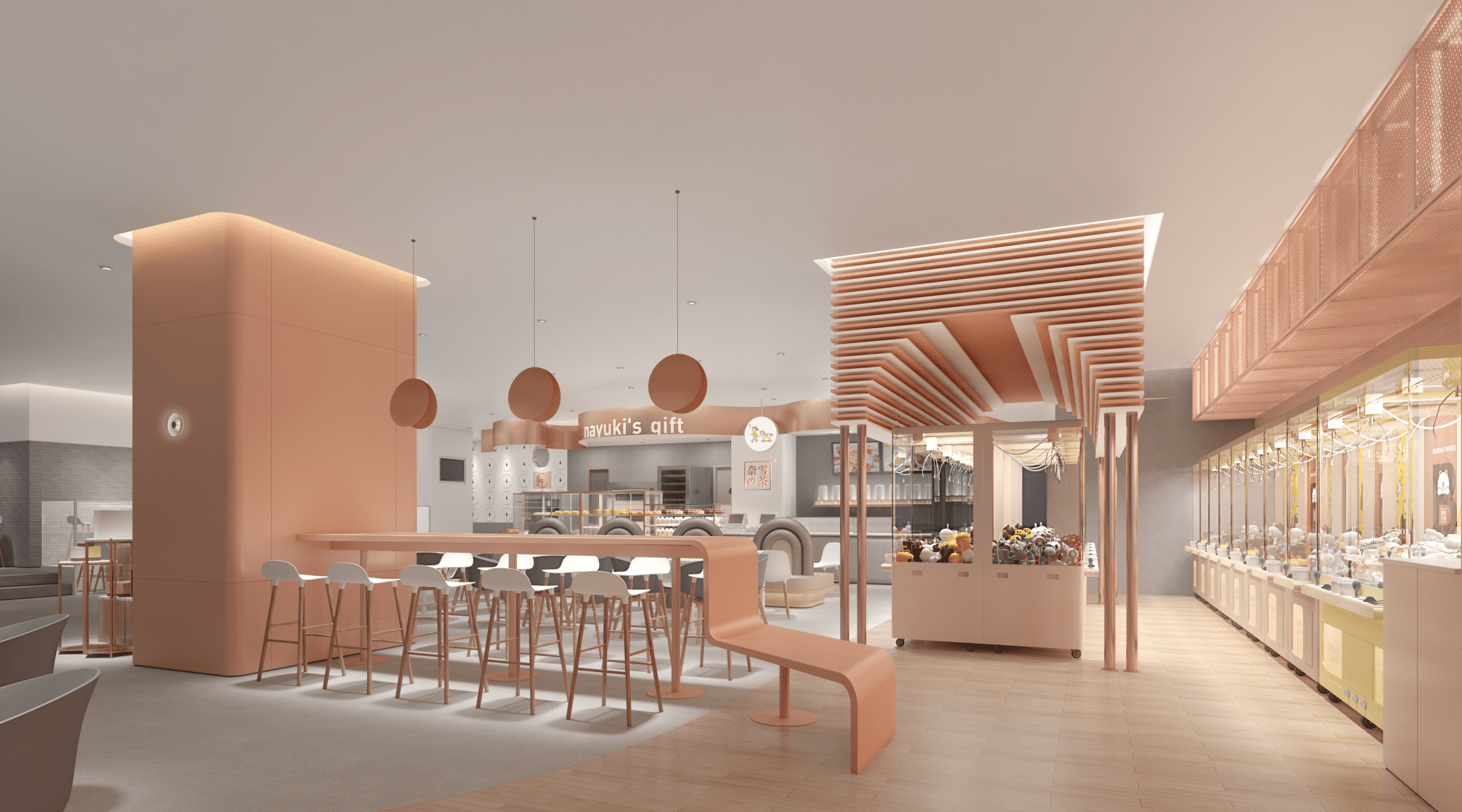 奈雪的茶连锁茶饮品牌店面空间设计 - 设计案例 - 正设计